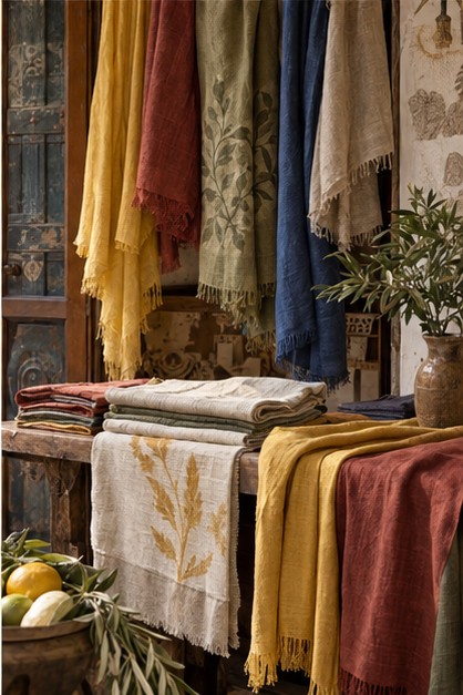 Tessili finiti nell’atelier